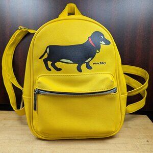 Marc Tetro Backpack Dachshund Dog Puppy Yellow 10" x 8" x 8"